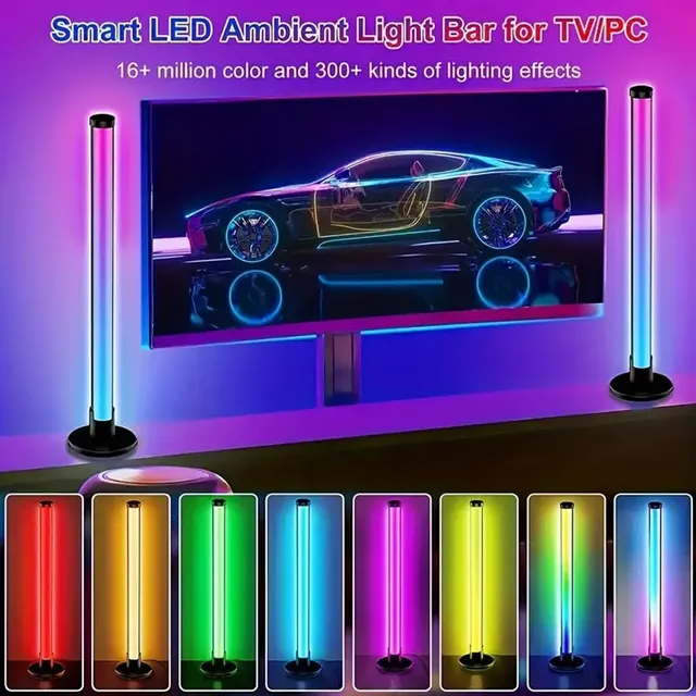 USB RGB LED barres lumineuses intelligente RGB capteur… – vue 4