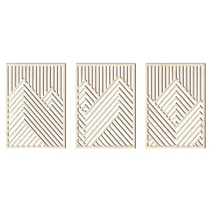 Autocollant mural panneau montagnes, décoration de la maison, chambre à coucher, artisanat en bois évidé, cadeau chauffant 007, bureau rustique, 3 pièces Autocollant mural panneau montagnes, décoration de la maison, chambre à coucher, artisanat en bois évidé, cadeau chauffant 007, bureau rustique, 3 pièces