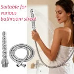 Pommeau de douche à main en métal domestique, ensemble de pomme de douche à chasse d&rsquo;eau Portable avec Interface universelle et Tube adapté à un usage domestique