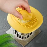 Couvercle de vidange de sol en Silicone Anti-colmatage pour évier, filtre à cheveux pour salle de bains, Type presse multifonctionnelle, filtre déodorant d&rsquo;égout