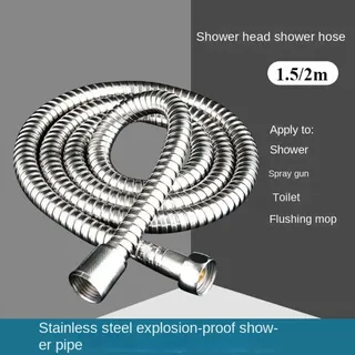 Tuyau de douche Flexible noir/argent
