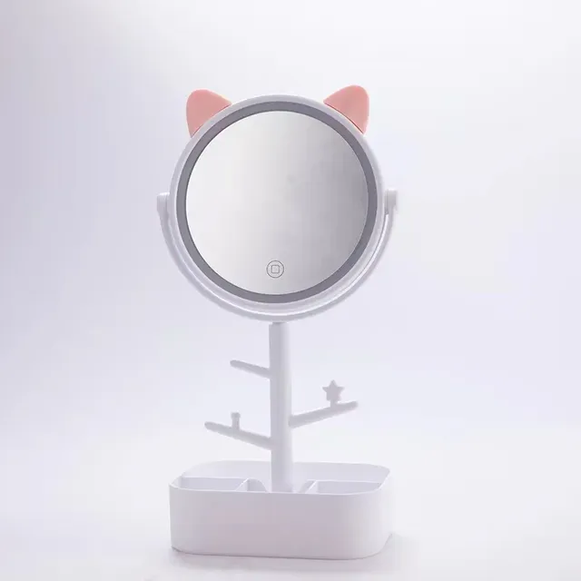 Miroir de maquillage LED avec oreilles – vue 4