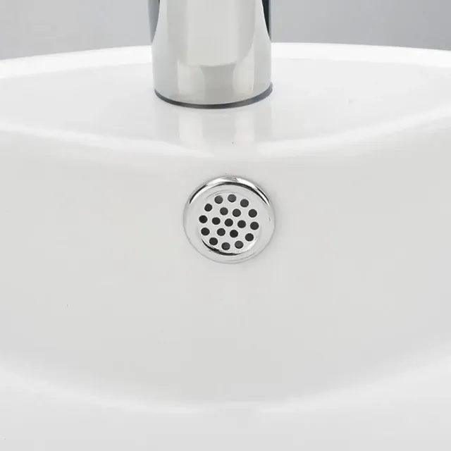 Anneau débordement évier maille creuse plastique chromé… – vue 3
