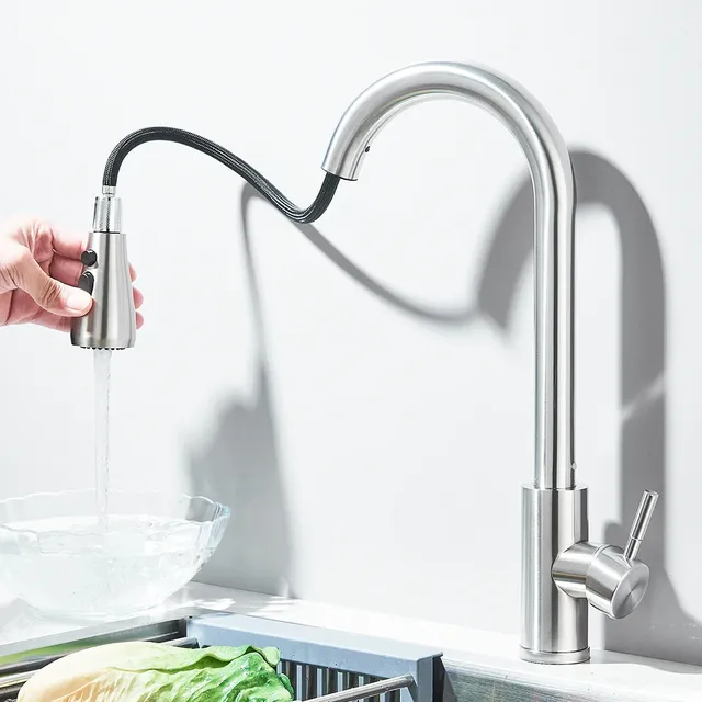 Robinet de cuisine en Nickel brossé – vue 3