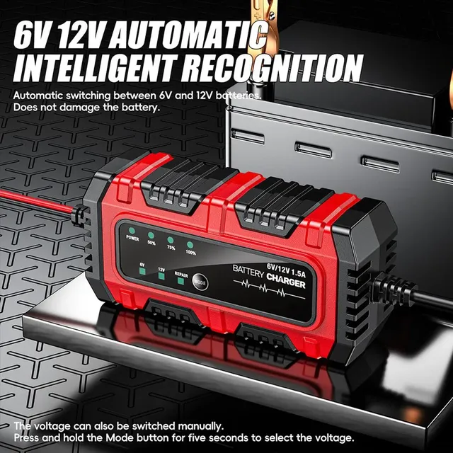 Chargeur mainteneur batterie intelligent automatique 6V… – vue 4