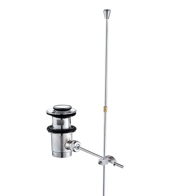 Bonde tirette lavabo chromé miroir trop plein levier… – vue 2