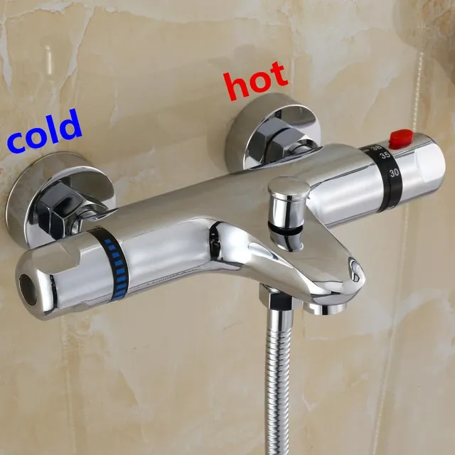 Mitigeur thermostatique mural baignoire douche laiton… – vue 2