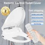 Housse de siège de toilette intelligente, économie d&rsquo;eau, écologique, Modes multi-pulvérisation, capteur de mouvement, séchage chaud, veilleuse LED pour salle de bain