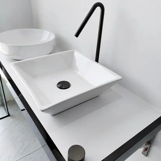 Bassin noir Plans deux trous salle de bain – vue 5