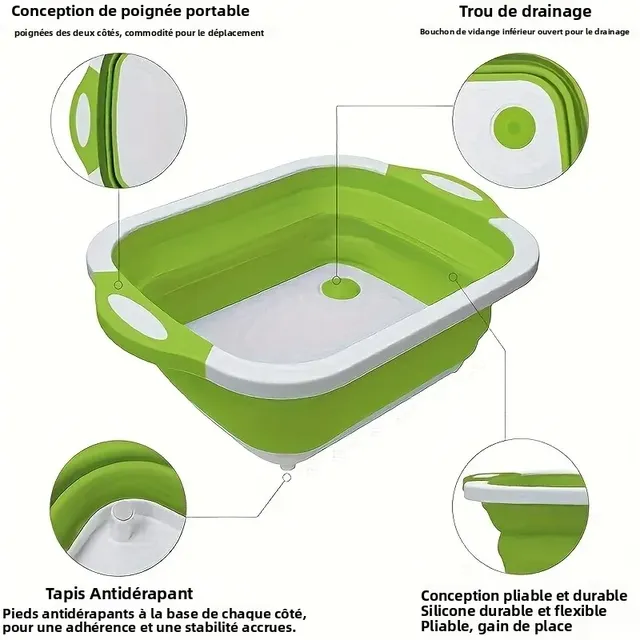 Bassin peu encombrant portable avec évier intégré et… – vue 5