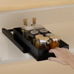 Support de rangement de cuisine, Type tiroir de cuisine extractible, plateau de rangement, boîte à épices, organisateur d&rsquo;armoires