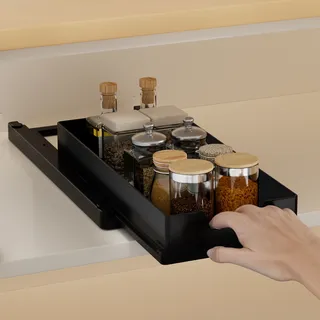 Tiroir coulissant organisateur cuisine plastique noir mat…