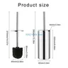 Brosse toilette silicone doubleface tige inoxydable… – vue 6