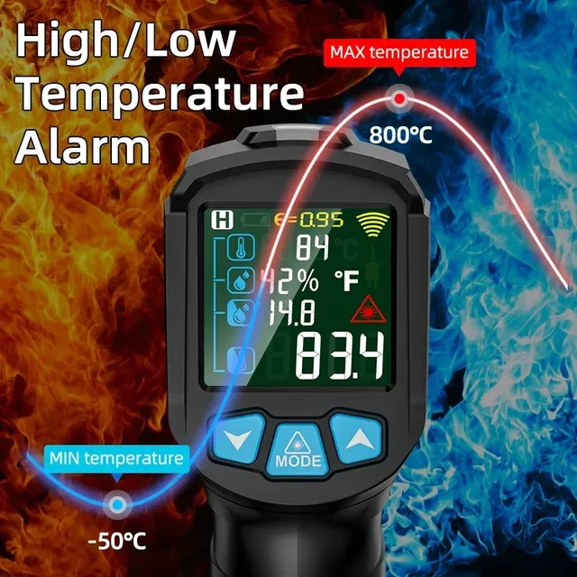 Thermomètre infrarouge numérique 600 ~ 800C – vue 5