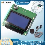Écran LCD HD 12864 pour imprimante 3D Ender 3, panneau de commande bleu avec câble pour pièces d&rsquo;imprimante 3D Ender 3