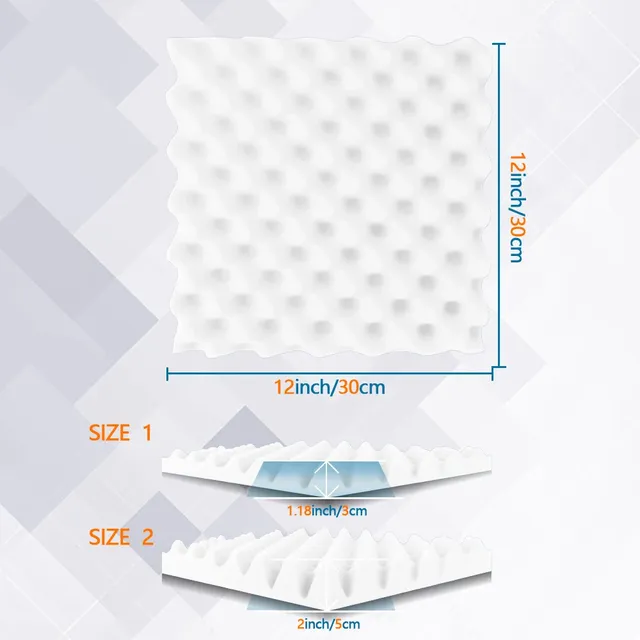 Panneau acoustique insonorisant mousse alvéolée blanche… – vue 4