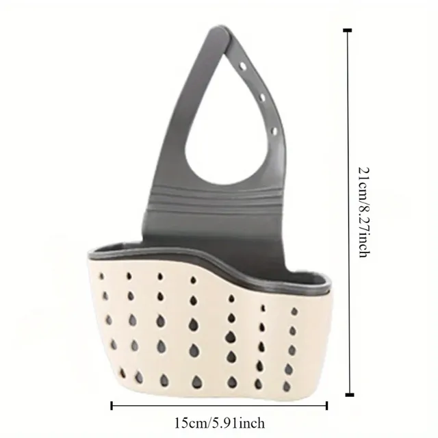 Organiseur évier suspendu silicone souple gris… – vue 2