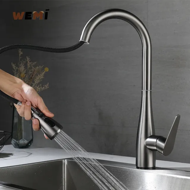 Mitigeur cuisine monotrou bec haut col cygne inoxydable… – vue 3