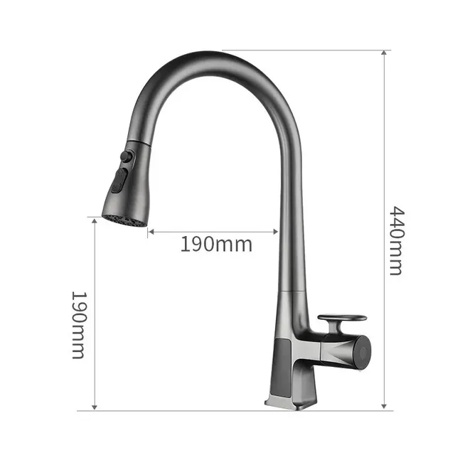 Robinet de cuisine extractible avec capteur – vue 4
