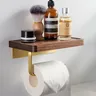 Porte-rouleau de papier toilette mural en laiton – vue 1