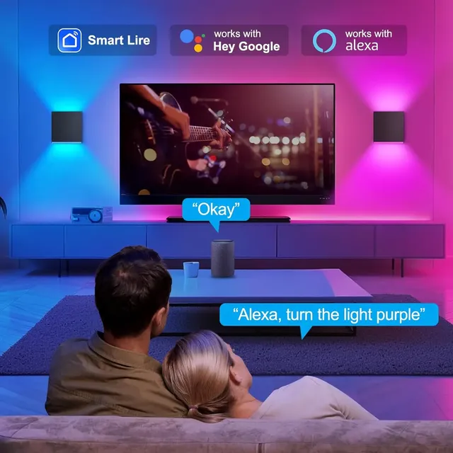 Lampe murale LED intelligente WIFI APP Alexa Google… – vue 3