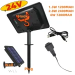 Kit de boîte de batterie solaire 24V, panneau lumineux au Lithium alimenté avec fil de connecteur 1.2M 2 broches 1.3W 2.8W 6W pour lampes à bande LED