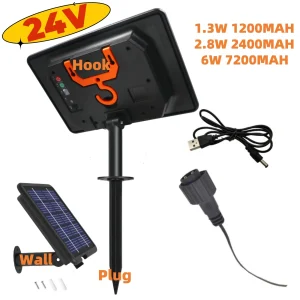 Kit de boîte de batterie solaire 24V, panneau lumineux au Lithium alimenté avec fil de connecteur 1.2M 2 broches 1.3W 2.8W 6W pour lampes à bande LED Kit de boîte de batterie solaire 24V, panneau lumineux au Lithium alimenté avec fil de connecteur 1.2M 2 broches 1.3W 2.8W 6W pour lampes à bande LED