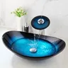 ZAPPO évier de salle de bains en verre trempé avec… – vue 3