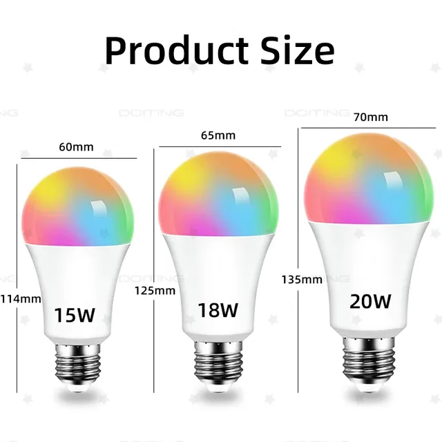Ampoule intelligente WiFi E27 à intensité variable – vue 3