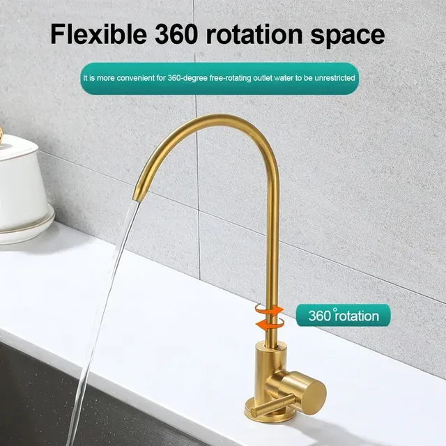 Robinet de cuisine filtré en acier inoxydable – vue 3