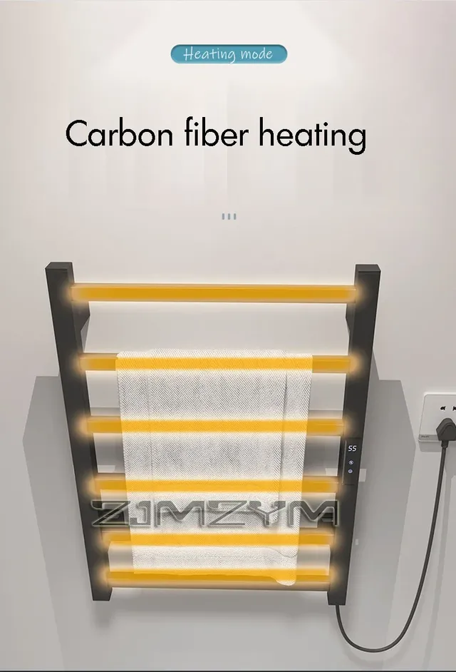 Porte-serviettes électrique en acier inoxydable – vue 5