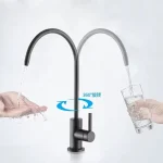 Robinet à boire Direct noir mat, en acier inoxydable 304, filtre à eau de cuisine, système de purification RO, osmose inverse