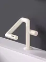 Robinet lavabo mitigeur monocommande laiton ivoire mat… – vue 1