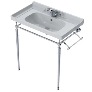 Lavabo sur pied pour salle de bain, céramique intégrée, lavabo de balcon, lavabo de style vintage, meuble combiné à support RS022AA Lavabo sur pied pour salle de bain, céramique intégrée, lavabo de balcon, lavabo de style vintage, meuble combiné à support RS022AA
