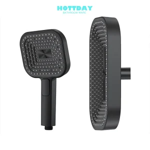 Douchette à main réglable, 3 modes, douche à effet de pluie, pomme de douche à grand débit, haute pression, économie d’eau, mélangeur de douche, accessoires de salle de bains Douchette à main réglable, 3 modes, douche à effet de pluie, pomme de douche à grand débit, haute pression, économie d’eau, mélangeur de douche, accessoires de salle de bains