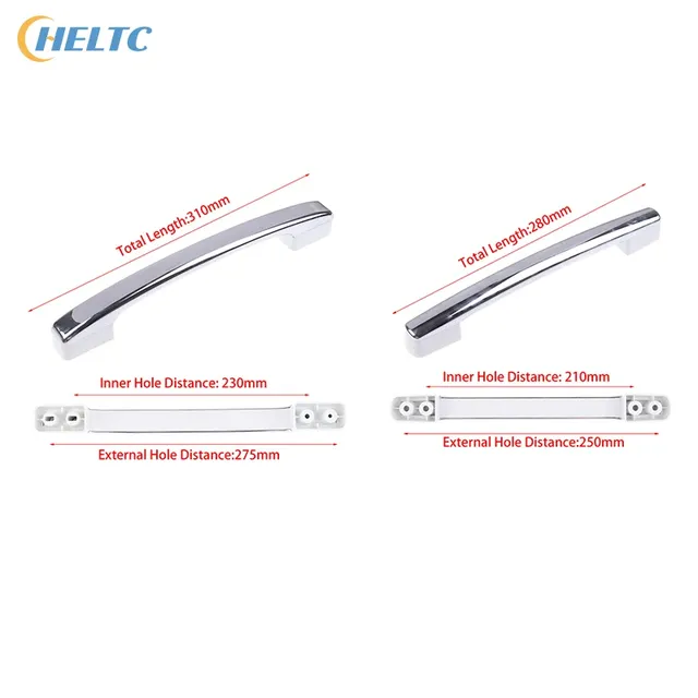 Poignée porte réfrigérateur congélateur plastique chrome… – vue 6