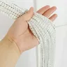 Rideau franges perlé métallisé argenté filaments… – vue 2