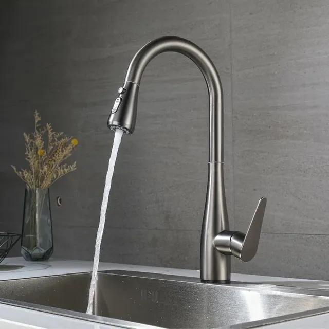 Robinets de cuisine en acier inoxydable brossé – vue 3