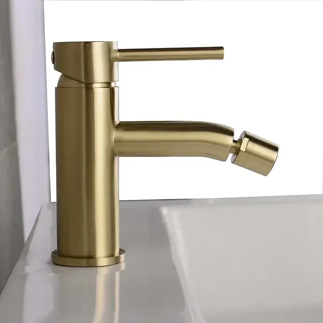 Robinet mitigeur d'eau chaude et froide en laiton doré… – vue 3