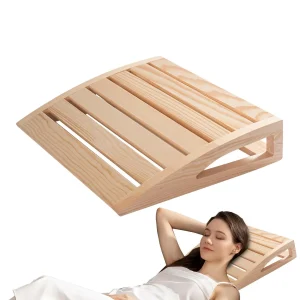 Renfort de dos de Sauna, appui-tête, oreiller en bois, Design ergonomique, soutien du cou fait à la main, fournitures de Sauna, accessoires
