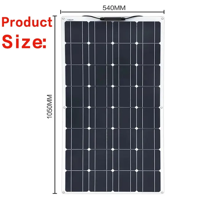 Panneau solaire flexible monocristallin noir mince… – vue 5