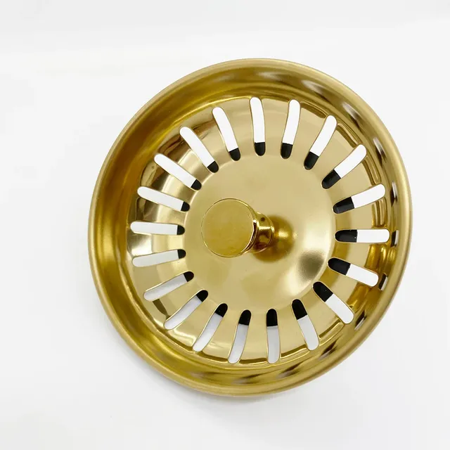 Bouchon de crépine d'évier de cuisine doré