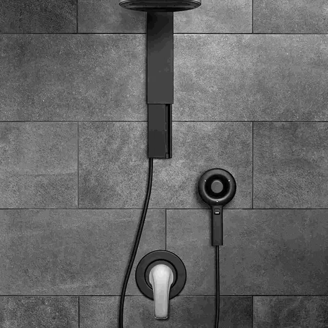 Poignée valve robinet douche chromée argentée… – vue 3