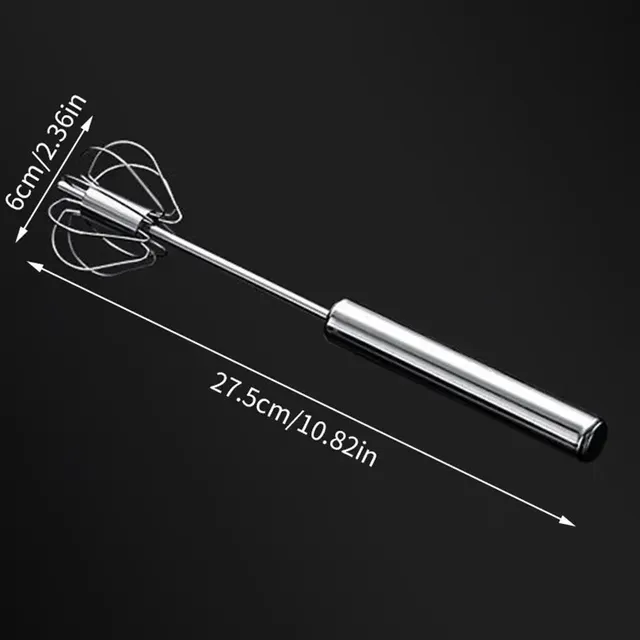 Batteur œufs inox manuel semiautomatique rotatif fouet… – vue 5