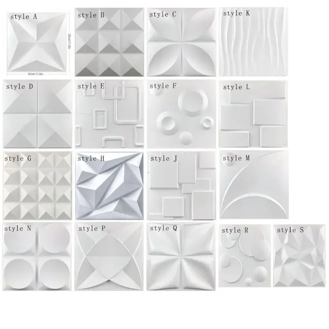 Panneau mural 3D blanc en mousse et brique – vue 6