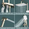 Pommeau de douche à effet pluie en or brossé – vue 5