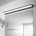 Led miroir lumière salle de bain lumières moderne applique étanche armoire lumière maquillage vanité lumière noir mur LED appliques apliques