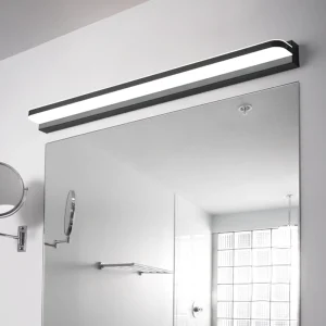 Led miroir lumière salle de bain lumières moderne applique étanche armoire lumière maquillage vanité lumière noir mur LED appliques apliques