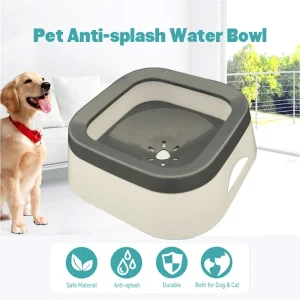 Bol d’eau anti-éclaboussures pour chiens, 1l, grande capacité, abreuvoir pour chiens, chiot, chat, accessoires pour animaux de compagnie Bol d’eau anti-éclaboussures pour chiens, 1l, grande capacité, abreuvoir pour chiens, chiot, chat, accessoires pour animaux de compagnie