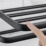 Porte serviettes mural aluminium noir mat double barre… – vue 4